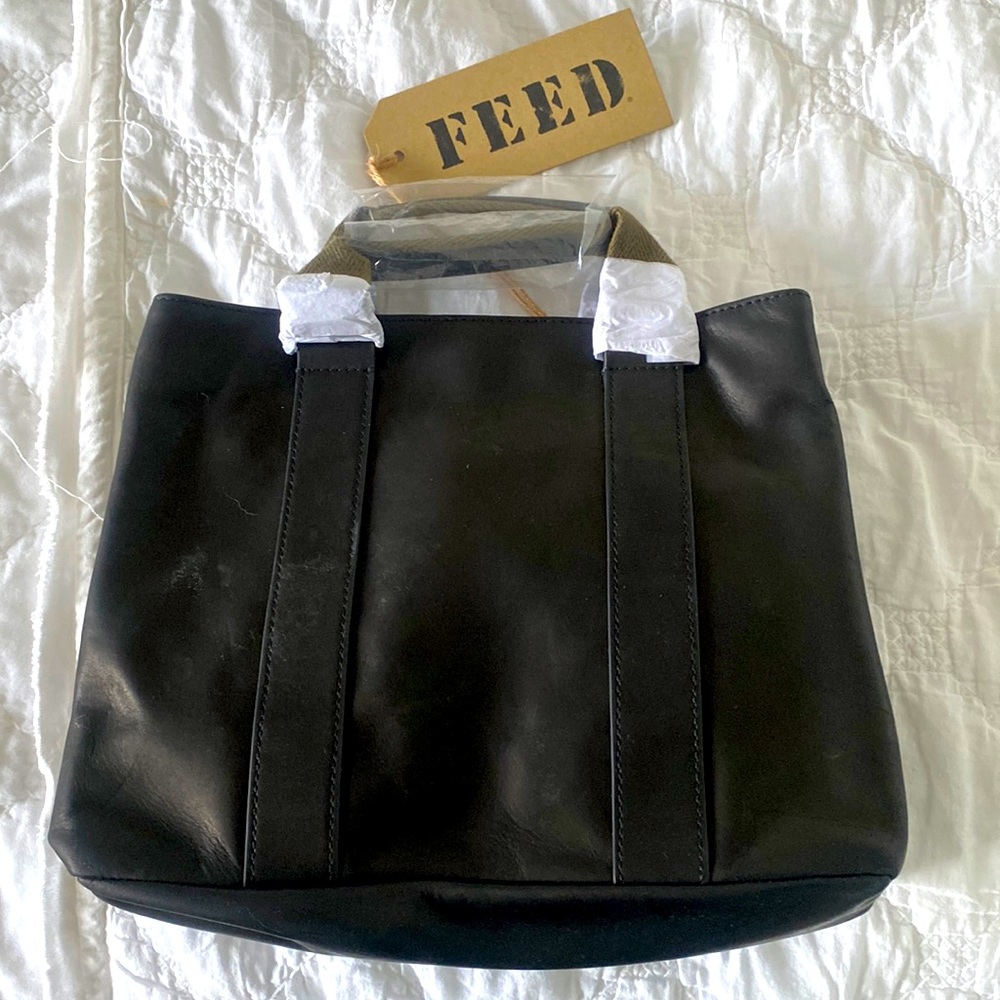 FEED leather shoulder bag. New with tags.
